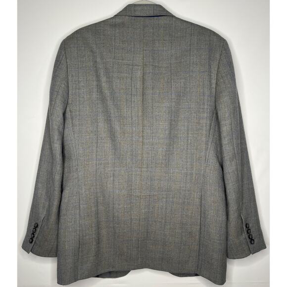 Samuel Windsor men’s waistcoat jacket grey windowpane wool lined polyester 40Reg - Picture 2 of 8